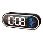 LED Digital Alarm Clock Snooze Temperature Humidity Display USB Desk Strip 9036