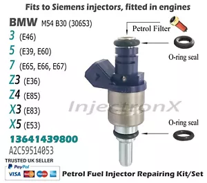 Fuel Injector Service Kit O-Ring 13537546245 for BMW 3 5 7 Z3 Z4 X3 X5 M54 B30 - Picture 1 of 1