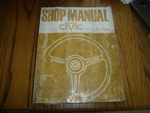Honda Civic 1974 1975 1976 manual de tienda - manual original - Imagen 1 de 4