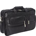 Le Donne Leather Expandable Multi Function Briefcase Colombian Leather Bag NEW