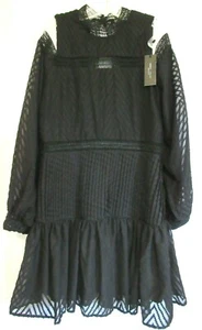 Romeo & Juliet Couture Black Cold Shoulder Open Back Dress Size Medium NWT - Imagen 1 de 8