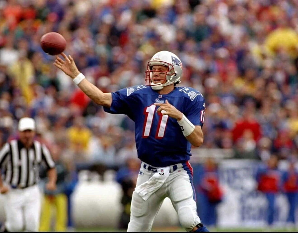 Foto brillante de los Patriotas de Nueva Inglaterra Drew Bledsoe 8x10 impresión de fútbol americano de la NFL #6 Foto 1 de 1