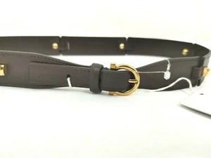 SALVATORE FERRAGAMO Deep Brown Calf Leather Buckle Belt SZ 75 or 30 in NWT - Picture 1 of 9