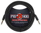 PC-H20BK 1/4" Black Woven Guitar Instrument Cable, 20 Feet