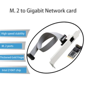 Fast Ethernet M.2 B-Key M-key M.2 to PCIE gigabit network card RJ-45 LAN Adapter - Afbeelding 1 van 6