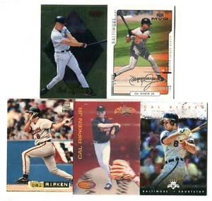 Cal Ripken Jr. 5 Baseball Trading Card Lot HOF BALTIMORE ORIOLES (LOT 47) - Picture 1 of 1