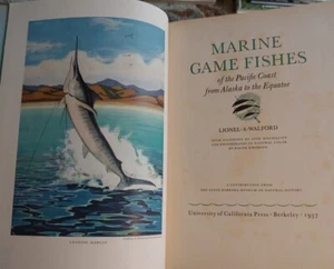 VINTAGE 1937! Marine Game Fishes of Pacific Coast from Alaska to the Equator - Picture 1 of 15
