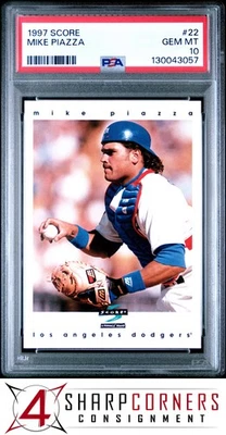 Mike Piazza Dodgers Hof 1997 puntuación #22 PSA 10 Foto 1 de 3