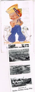 VINTAGE 1940s POSTCARD: BUTLINS HOLIDAY CAMP FILEY with PHOTOS OF FILEY CAMP - Picture 1 of 7