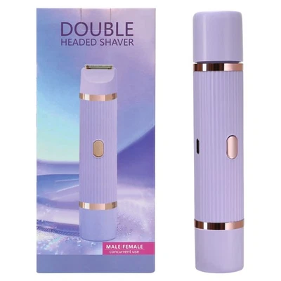 Recortadora de bikini para mujer maquinillas de afeitar eléctricas doble cabezal IPX7 impermeable maquinilla de afeitar Foto 1 de 4