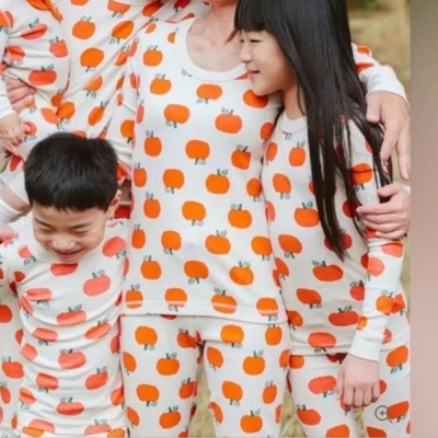 Pijama de abóbora infantil Hanna Andersson - Tamanho 5 e 6/7 - Imagem 1 de 4