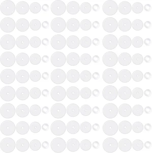 100 Pezzi Disco Piercing Trasparente per Piercing Bump, Orecchino Silicone Trasparente 3/5/7/9 mm - Foto 1 di 12