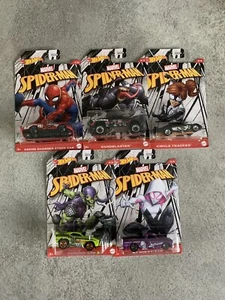 5 Hot Wheels Spider-Man 1-5 Komplettes Set Green Goblin Venom Neu Ovp Comic - Bild 1 von 1