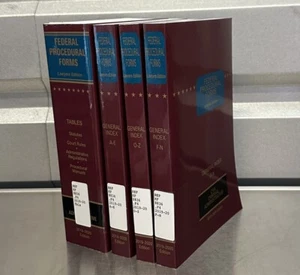 Federal Procedural Forms Lawyers Ed. Tables & General Index PB 2019-2020 Ed. SET - Foto 1 di 4