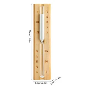 Reloj de cuenta regresiva de madera para sauna temporizador de arena de 15 minutos para relajación en sala de spa - Imagen 1 de 12