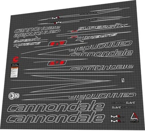CANNONDALE SuperSix (2012) EVO 2 RED Frame Decal Set - Picture 1 of 3