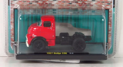 M2 Machines R17 Auto Trucks 1957 Dodge 57 COE Cab Over Semi #11-11 Red 1:64 - Image 1 of 4