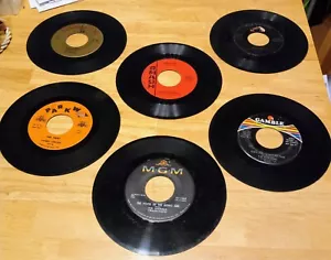 45 Rpm Vinyls for ARTISTIC/DECORATIVE PURPOSES. 6 Per Lot. - Picture 1 of 3