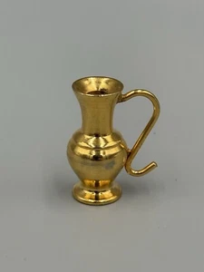 Vintage Miniature Dollhouse Gold Colored Vase Pitcher Jug READ DESCRIPTION - Picture 1 of 5
