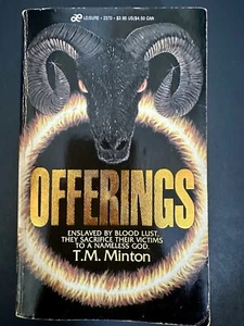 Offerings By T.M. Minton Vintage 80s Horror 1st Print Paperback - Foto 1 di 6
