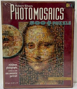 ROBERT SILVERS PHOTOMOSAICS PUZZLE 513 pcs MONA LISA BUFFALO GAMES NEW SIGILLATO - Picture 1 of 2