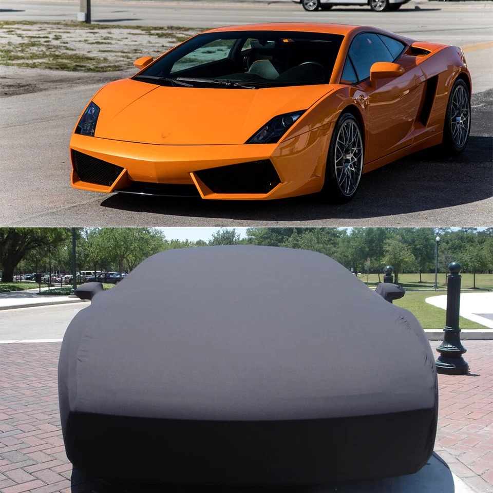 Cubierta de auto interior personalizada negra elástica satinada para Lamborghini Gallardo 2001-2014 Foto 1 de 4