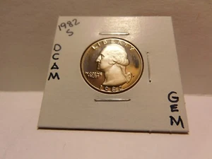 1982 S DCAM-GEM PROOF Washington Quarter - Picture 1 of 3