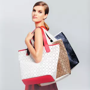 Saks Fifth Avenue Cosmetic And Beach Tote Bag Cosmetics Samples Not Included - Picture 1 of 6