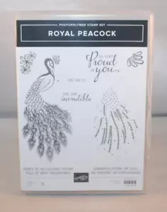 Stampin' Up! Photopolymer Stamp Set - Royal Peacock - 9 Stamps - Used - Picture 1 of 3