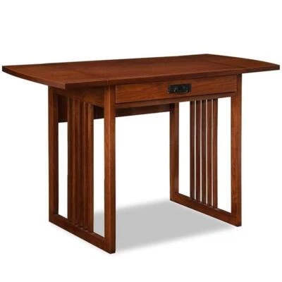 Leick Computer Wood Desk in Mission Oak Chocolate - Image 1 of 4