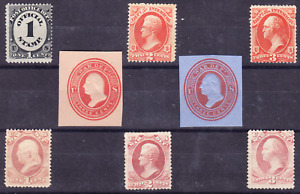 US collection: 8 old mint official stamps M/H/NH/OG/NG CV $80