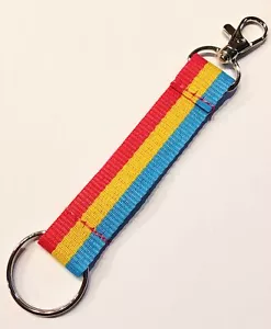 Pansexuell Schlüsselband kurz, ca. 17 cm, pansexual lanyard, CSD pride queer - Bild 1 von 1
