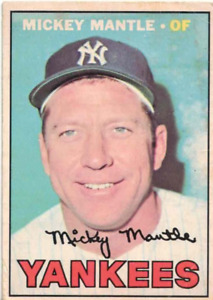 1967 Topps #150 Mickey Mantle - Yankees HOF - Very Good Condition - Ungraded
