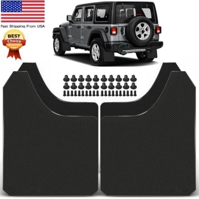 Front Rear Splash Guards Mud Flaps Mudguards for Jeep Wrangler JL JLU JK Sport Foto 1 de 4