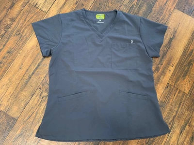 Blusa Médica Ave para Mujer Cuello en V Camisa Médica Bolsillos Azul Marino Nueva Sin Etiquetas XL Foto 1 de 4