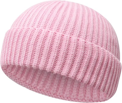 Gorro de pescador de lana para hombre mujer estilo corto cálido invierno tejido reloj gorra Foto 1 de 4