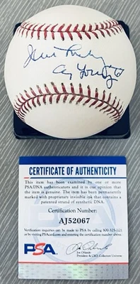 JIM LONBORG CON LICENCIA CY YOUNG '67 PSA/ADN AUTENTICADO FIRMADO SELIG BÉISBOL Foto 1 de 3