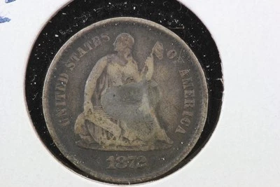 1872-S Seated Liberty Half Dime Mint Mark Below Bow 4HQB - Image 1 of 4