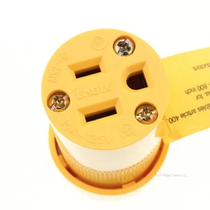 Eagle Nylon Yellow Straight Blade High Visibility Connector 5-15R 15A 125V 3487 - Picture 1 of 5