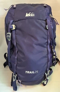 REI Co-op Trail 25 Women's Backpack Purple Hiking Daypack Ripstop w/ raincover - Picture 1 of 18