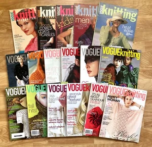 VOGUE KNITTING INTERNATIONAL MAGAZINE Lot 17 Issues 2001-2012 Yarns Holiday Gift - Imagen 1 de 2