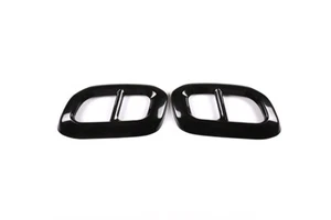 2 cubiertas negras de tubo trasero de escape ABS para Mercedes Benz GLC GLE GLS 2020 - Imagen 1 de 3