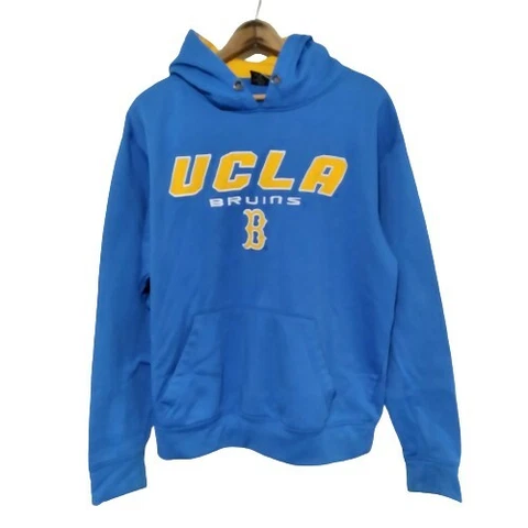 UCLA College Mens Graphic Pocketed Pullover Hoodie Sweater  Large Blue Cover