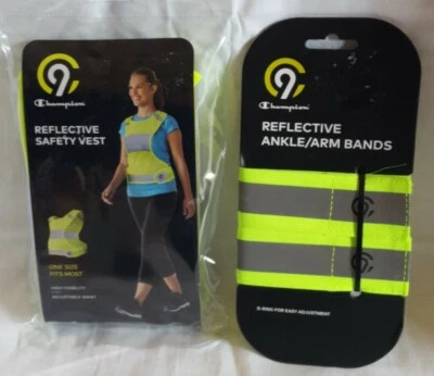 C9 Champion 反光安全背心 + 反光踝/臂带 - 全新 — 第 1/2 张图片