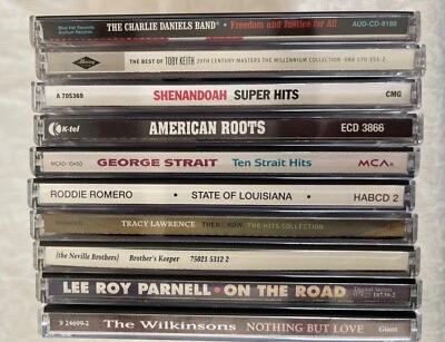 Lot of 10 Country Music CDs Daniels Keith Strait Shenandoah Parnell Romero etc Foto 1 de 4