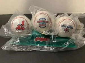 Mcdonald’s Cleveland Indians Baseballs Set Of 3 Wahoo Jacobs Field Belle Baerga - Picture 1 of 3
