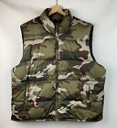 Old Navy Puff Vest Green Camo Stand Collar Zip Lined Insulated Size Xxl