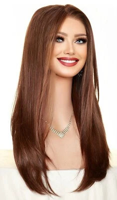LACE FRONT HAND TIED WIG LONG STRAIGHT P4/27/30 GORGEOUS SEXY 1464 - Image 1 of 4