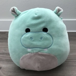 Squishmallows Hank the Hippo 8" Stuffed Plush Toy Green Gray Hippopotamus - Picture 1 of 7