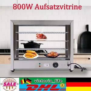 Aufsatzvitrine Heiße Theke Warmhaltevitrine Warmhaltetheke Speisenwärmer 800W - Bild 1 von 17